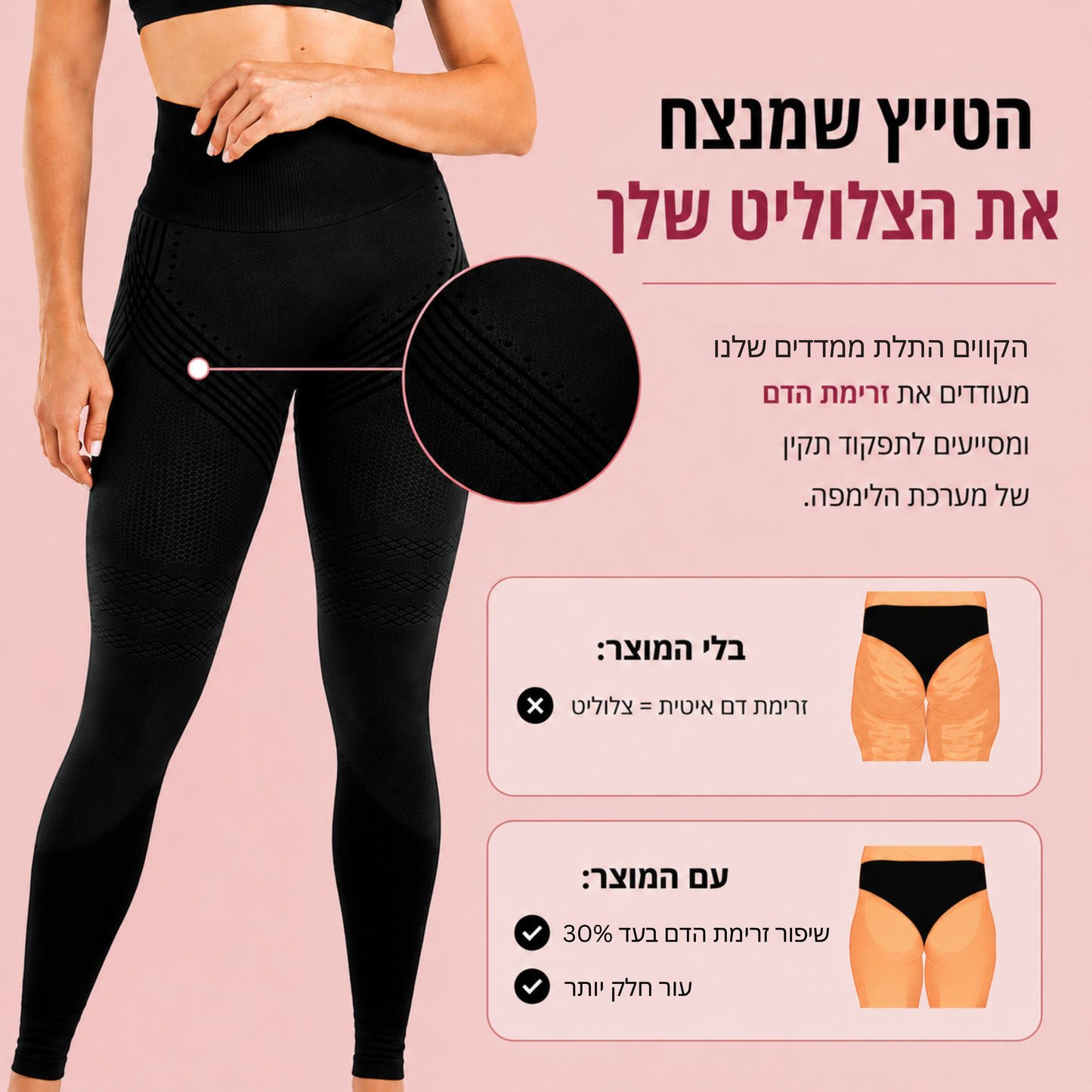 טייץ מעצב נגד צלוליט - Trimzy3D™